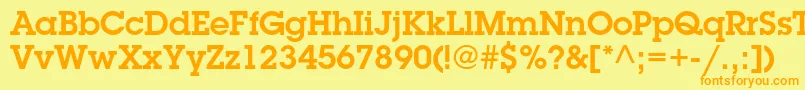 LubalingraphstdDemi Font – Orange Fonts on Yellow Background