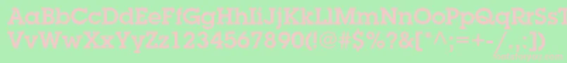 LubalingraphstdDemi Font – Pink Fonts on Green Background