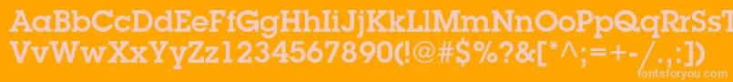 LubalingraphstdDemi Font – Pink Fonts on Orange Background