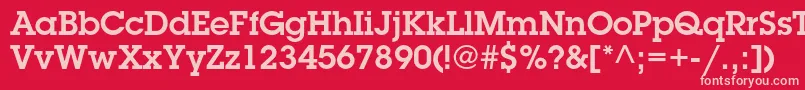 LubalingraphstdDemi Font – Pink Fonts on Red Background