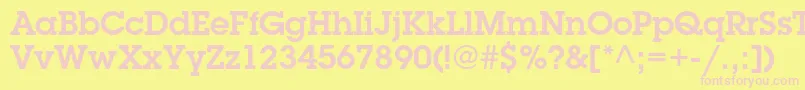 LubalingraphstdDemi Font – Pink Fonts on Yellow Background