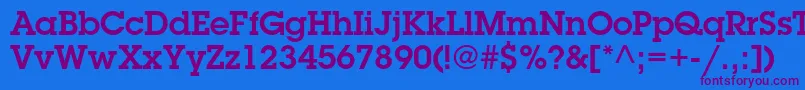 Шрифт LubalingraphstdDemi – фиолетовые шрифты на синем фоне