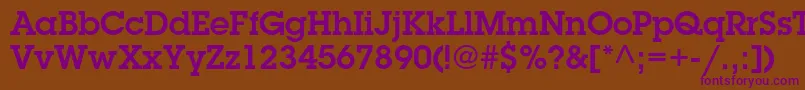 LubalingraphstdDemi-fontti – violetit fontit ruskealla taustalla