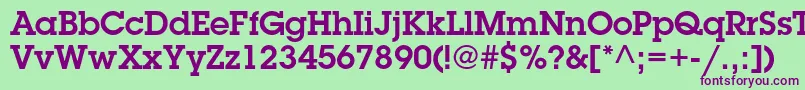 LubalingraphstdDemi Font – Purple Fonts on Green Background