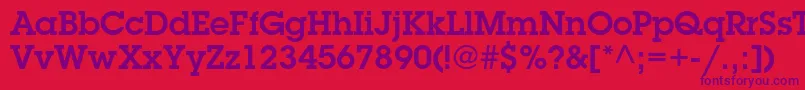 LubalingraphstdDemi-fontti – violetit fontit punaisella taustalla