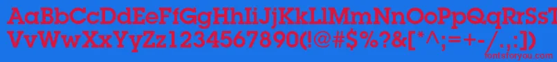 LubalingraphstdDemi Font – Red Fonts on Blue Background