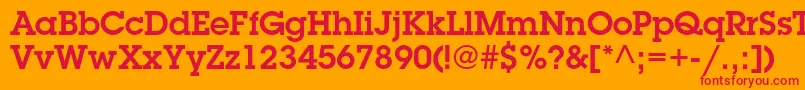 LubalingraphstdDemi Font – Red Fonts on Orange Background