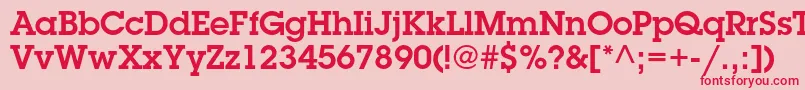 LubalingraphstdDemi Font – Red Fonts on Pink Background