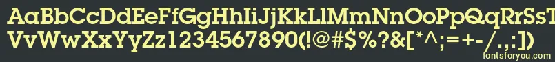 LubalingraphstdDemi Font – Yellow Fonts on Black Background