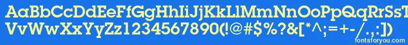 LubalingraphstdDemi Font – Yellow Fonts on Blue Background