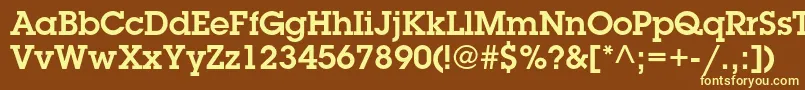 LubalingraphstdDemi Font – Yellow Fonts on Brown Background