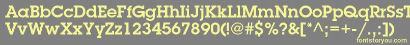 LubalingraphstdDemi Font – Yellow Fonts on Gray Background