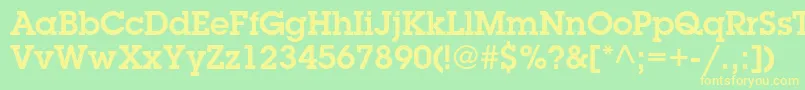 LubalingraphstdDemi Font – Yellow Fonts on Green Background