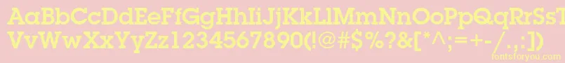 LubalingraphstdDemi Font – Yellow Fonts on Pink Background