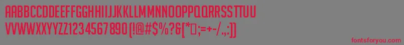 Big Noodle Titling-Schriftart – Rote Schriften auf grauem Hintergrund