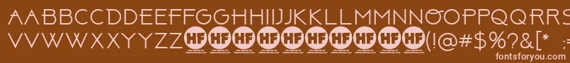 Police AbovePersonalUseOnly – polices roses sur fond brun