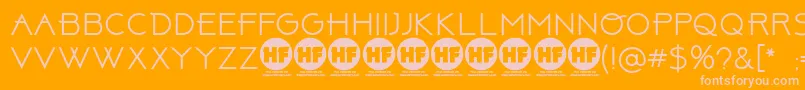 AbovePersonalUseOnly Font – Pink Fonts on Orange Background