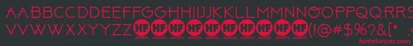 AbovePersonalUseOnly Font – Red Fonts on Black Background