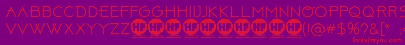 AbovePersonalUseOnly Font – Red Fonts on Purple Background
