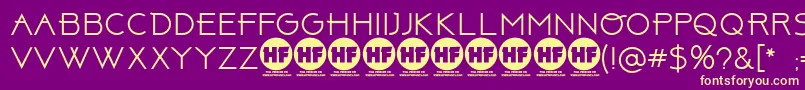 AbovePersonalUseOnly Font – Yellow Fonts on Purple Background