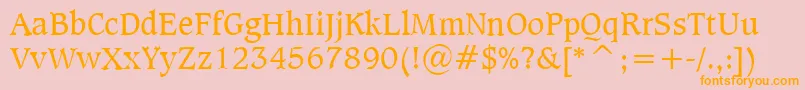 Sudbur Font – Orange Fonts on Pink Background