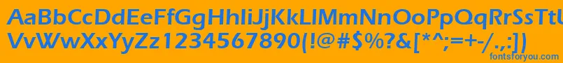 ErasDemiItc Font – Blue Fonts on Orange Background