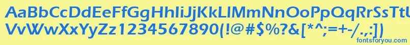 ErasDemiItc Font – Blue Fonts on Yellow Background