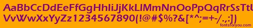 ErasDemiItc Font – Purple Fonts on Orange Background