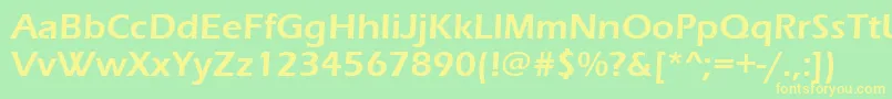 ErasDemiItc Font – Yellow Fonts on Green Background