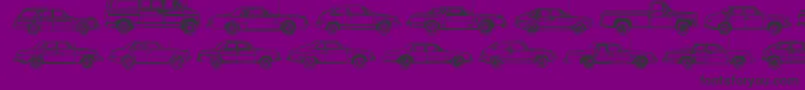 フォントOilcrisisaRegular – 紫の背景に黒い文字