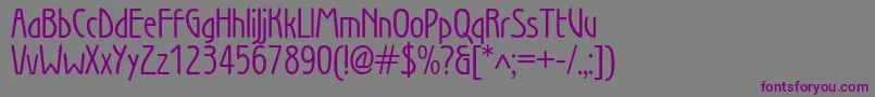Шрифт Secessionwienc – фиолетовые шрифты на сером фоне