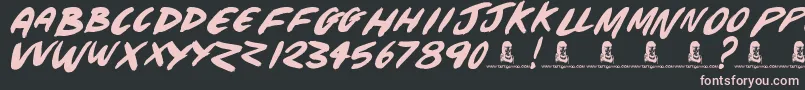 TheBeach Font – Pink Fonts on Black Background