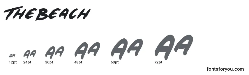 TheBeach Font Sizes