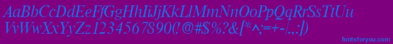 RomanlhItalic Font – Blue Fonts on Purple Background