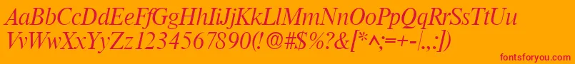RomanlhItalic Font – Red Fonts on Orange Background