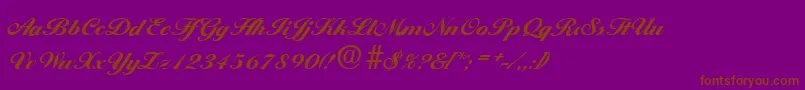 BallantinesExtrabold Font – Brown Fonts on Purple Background