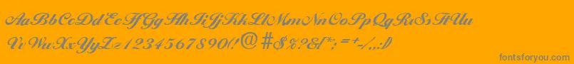 BallantinesExtrabold-Schriftart – Graue Schriften auf orangefarbenem Hintergrund