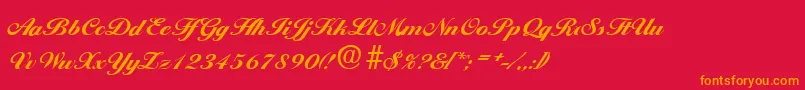 BallantinesExtrabold Font – Orange Fonts on Red Background