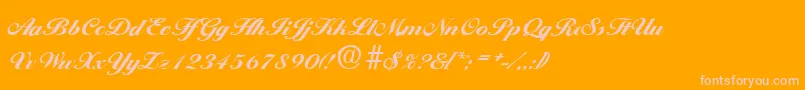 BallantinesExtrabold Font – Pink Fonts on Orange Background