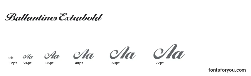 BallantinesExtrabold Font Sizes
