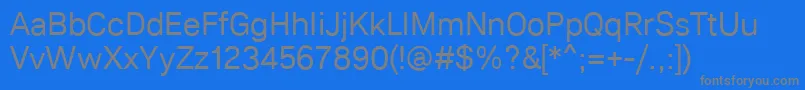 Lunchtype21Regular Font – Gray Fonts on Blue Background