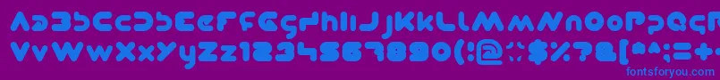 Dominique Font – Blue Fonts on Purple Background