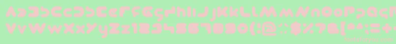 Dominique Font – Pink Fonts on Green Background