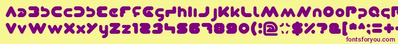 Dominique Font – Purple Fonts on Yellow Background