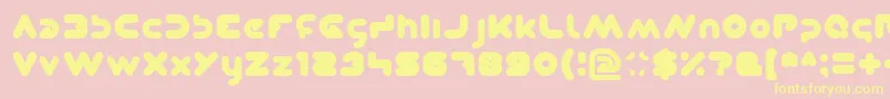 Dominique Font – Yellow Fonts on Pink Background