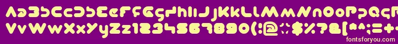 Dominique Font – Yellow Fonts on Purple Background