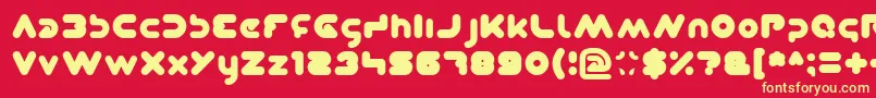 Dominique Font – Yellow Fonts on Red Background
