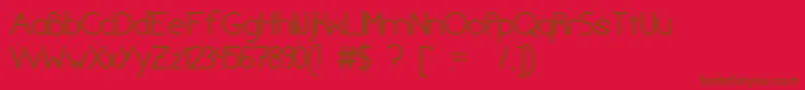 ChivilcoyanaBetaV1.2 Font – Brown Fonts on Red Background