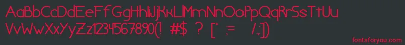 フォントChivilcoyanaBetaV1.2 – 黒い背景に赤い文字