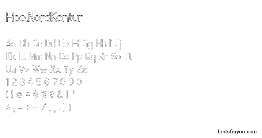 Schriftart FibelNordKontur – Alphabet, Zahlen, spezielle Symbole